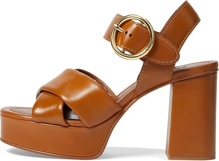 See by Chloe Lyna Platform Women's Shoes Tan : EU 36.5 (US Women's 6.5) M, Leather - Image 5