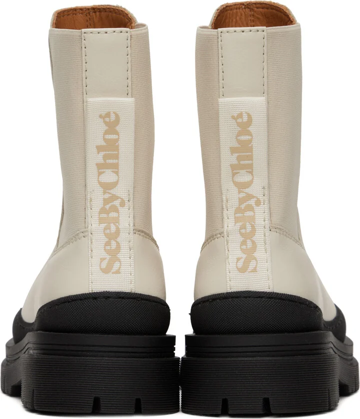 See by Chloé Off-White Alli Boots - Image 2