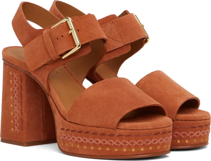See by Chloé Orange Pheebe Platform Sandals - Image 4
