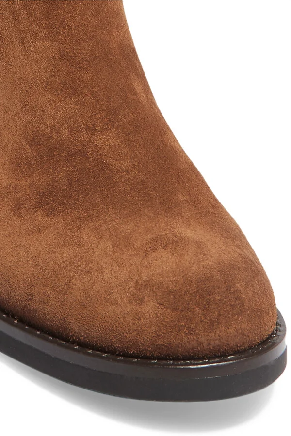 SEE BY CHLOÉ - Studded Suede Ankle Boots - Brown - Image 5