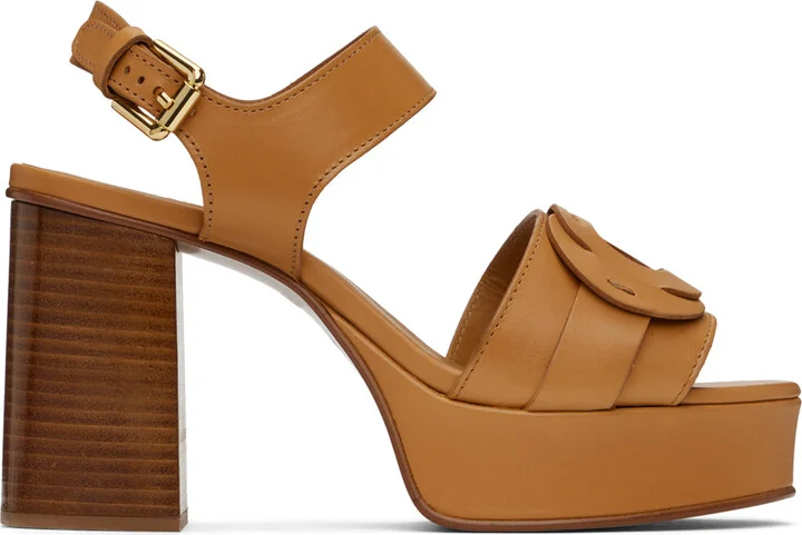 See by Chloé Tan Loys Platform Heeled Sandals