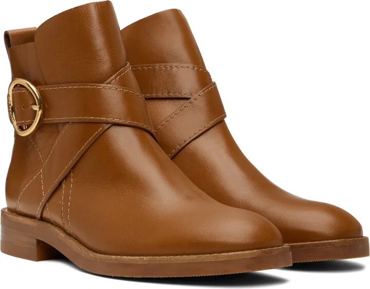 See by Chloé Tan Lyna Ankle Boots - Image 4