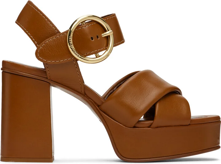 See by Chloé Tan Lyna Heeled Sandals