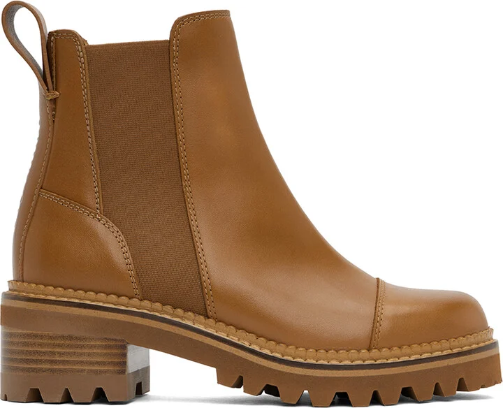 See by Chloé Tan Mallory Chelsea Boots
