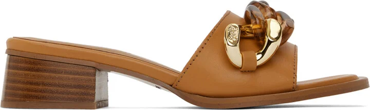 See by Chloé Tan Monyca Heeled Mules