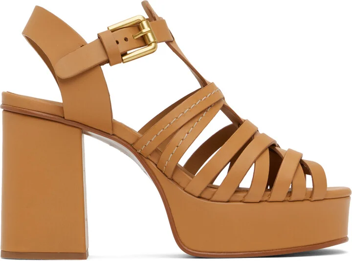 See by Chloé Tan Sierra Heeled Sandals