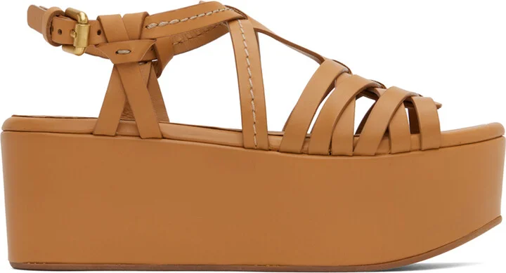 See by Chloé Tan Sierra Heeled Sandals
