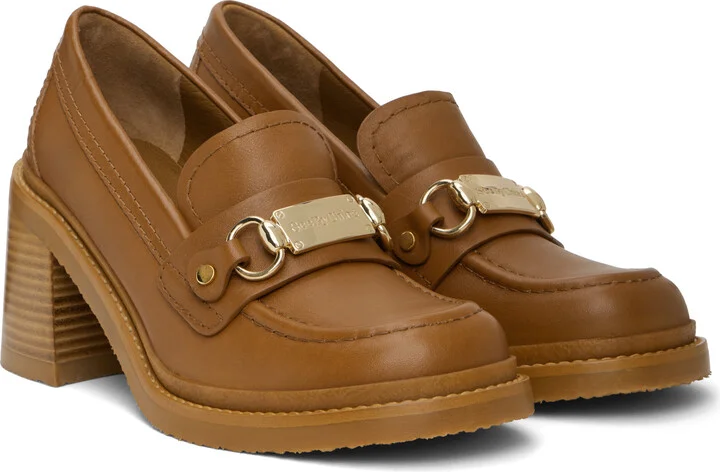 See by Chloé Tan Signature 1 Loafer Heels - Image 4