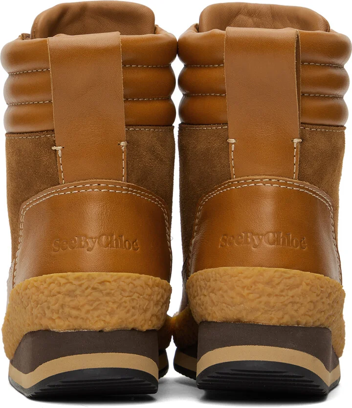 See by Chloé Tan Wedge Boots - Image 2