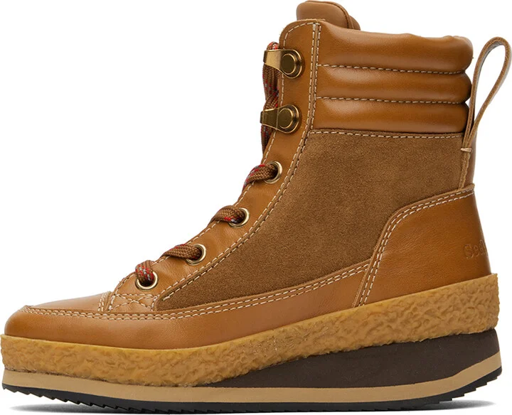 See by Chloé Tan Wedge Boots - Image 3