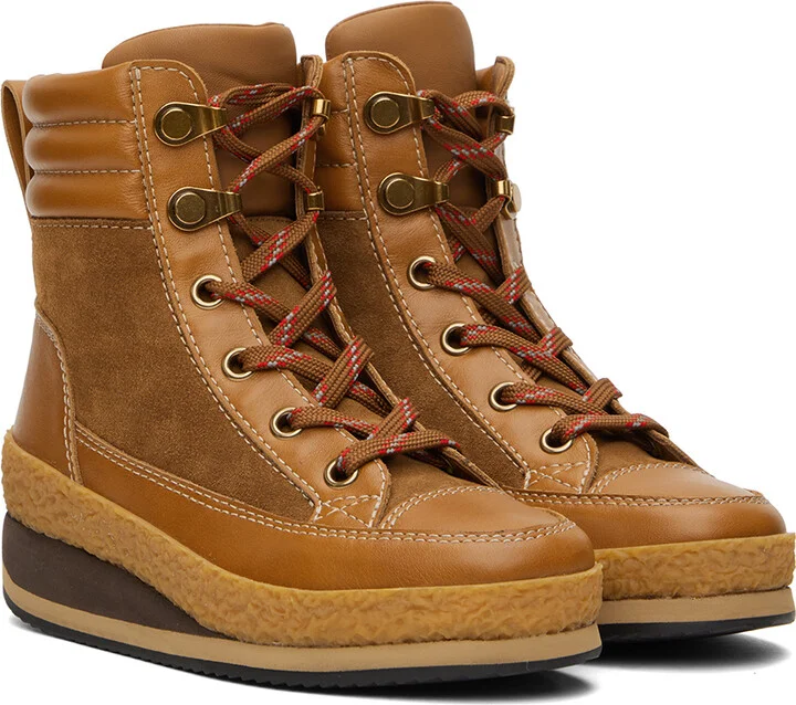 See by Chloé Tan Wedge Boots - Image 4