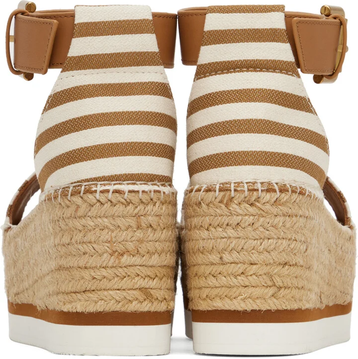 See by Chloé Tan & White Glyn Espadrilles Sandals - Image 2