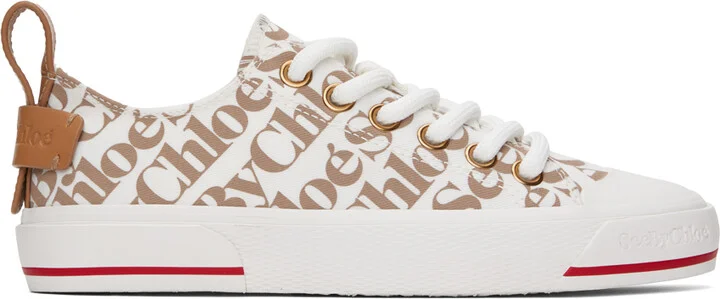 See by Chloé White & Taupe Aryana Sneakers