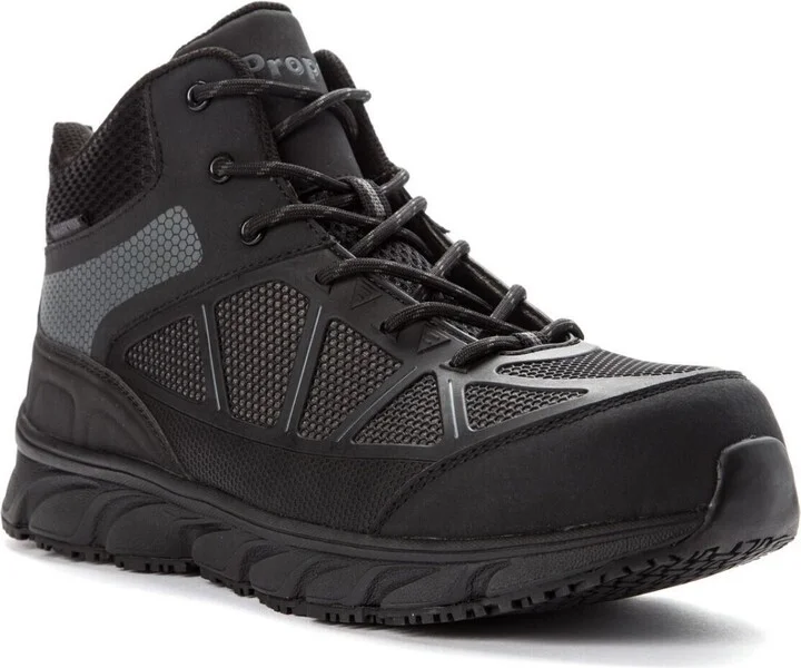 Seeley Hi MAU022MGYB Men's 9 Black Waterproof Comp Toe Work Boots FZP558
