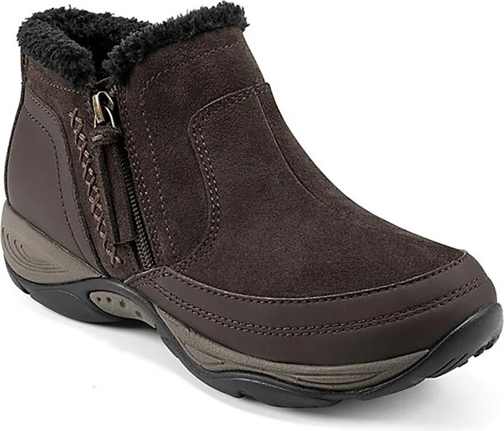 SEEPIC Womens Leather Side zipper Booties