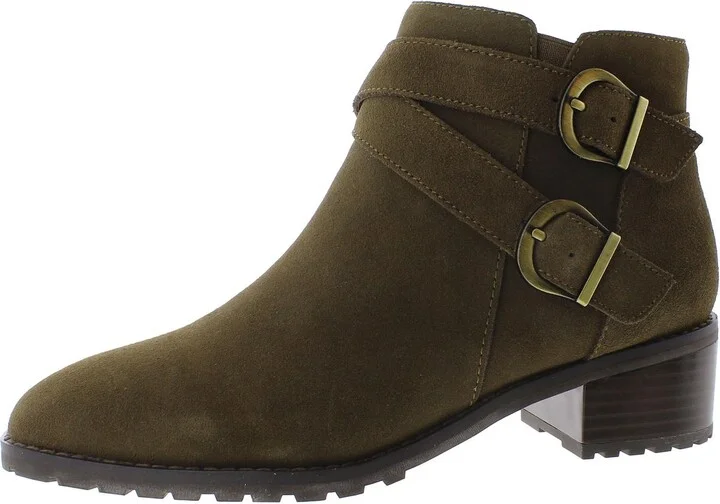 Sela Womens Suede Zipper Booties