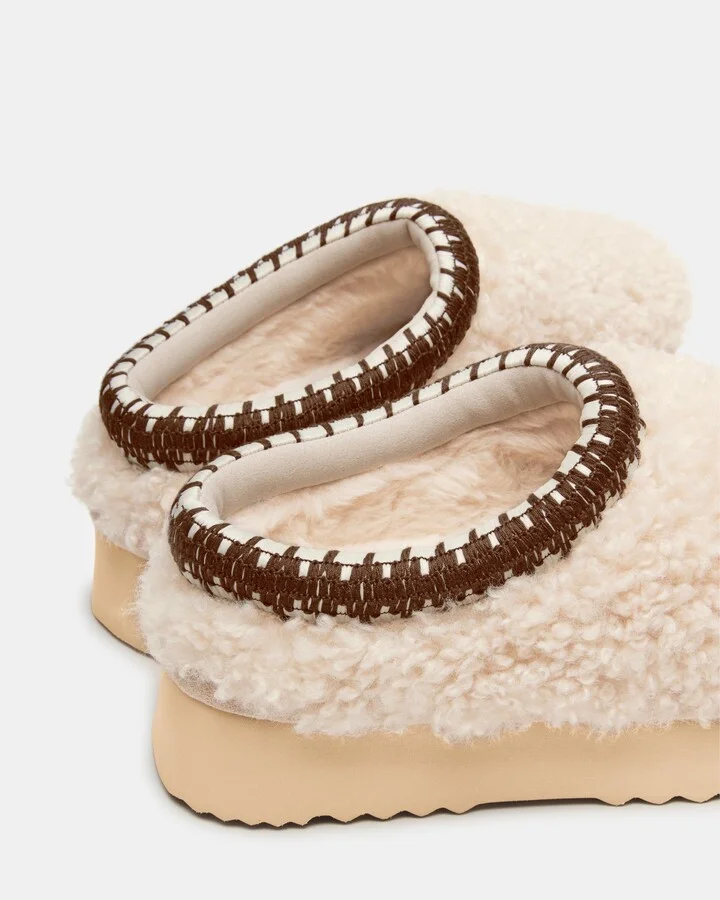 Selena Faux Shearling Natural - Image 4