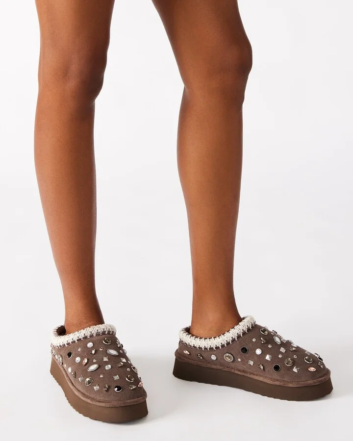 Selena Grey Suede Rhinestones - Image 2