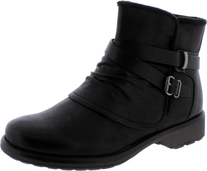 Selyna Womens Lined Faux Leather Booties