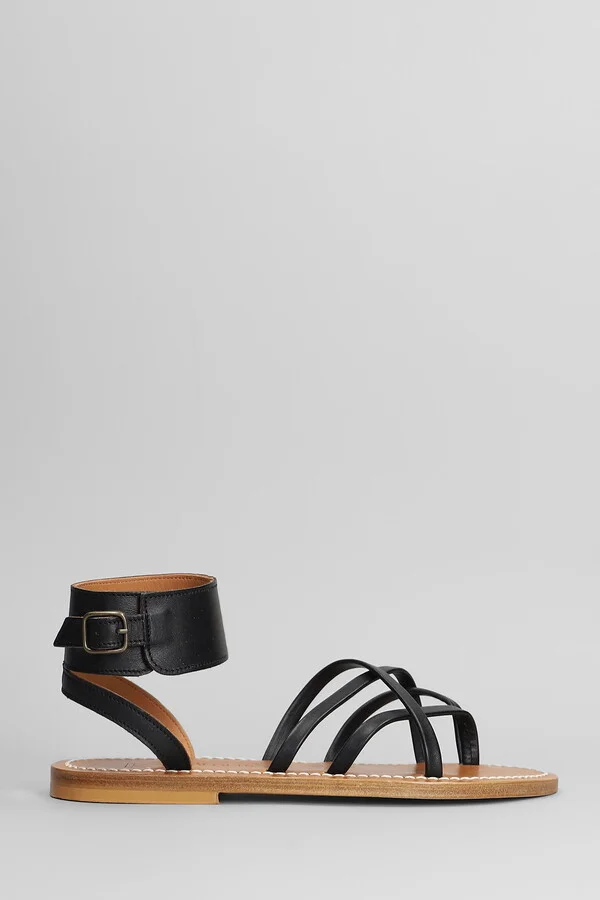 Selyse F Flats In Black Leather