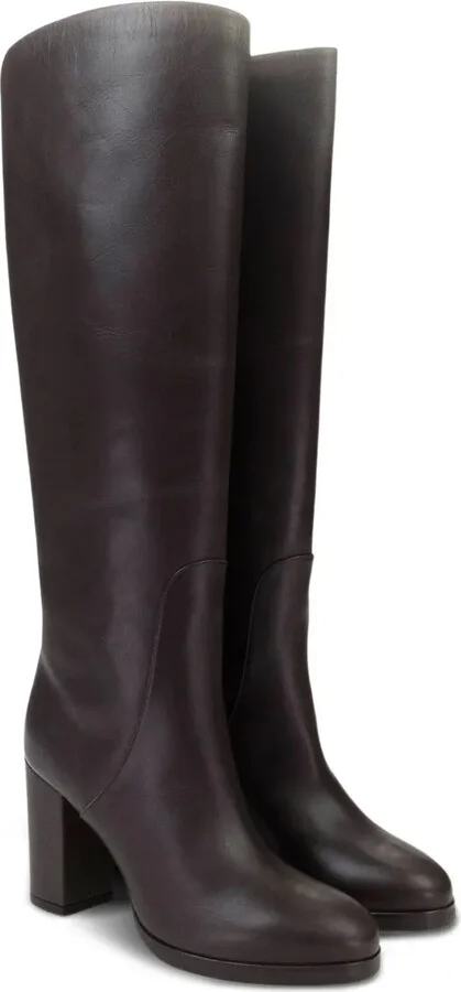 Semi-Gloss Leather Boots - Image 2