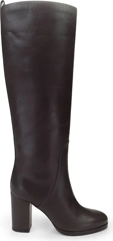 Semi-Gloss Leather Boots