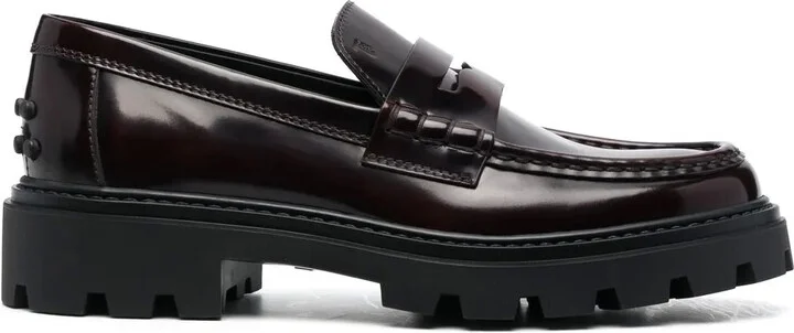 Semi-Patent Leather Loafers