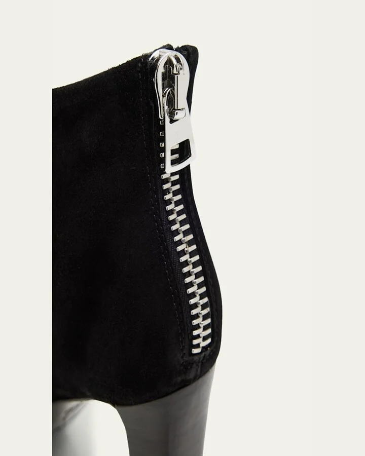 Sensorial Suede Leather Ankle Booties - Image 2