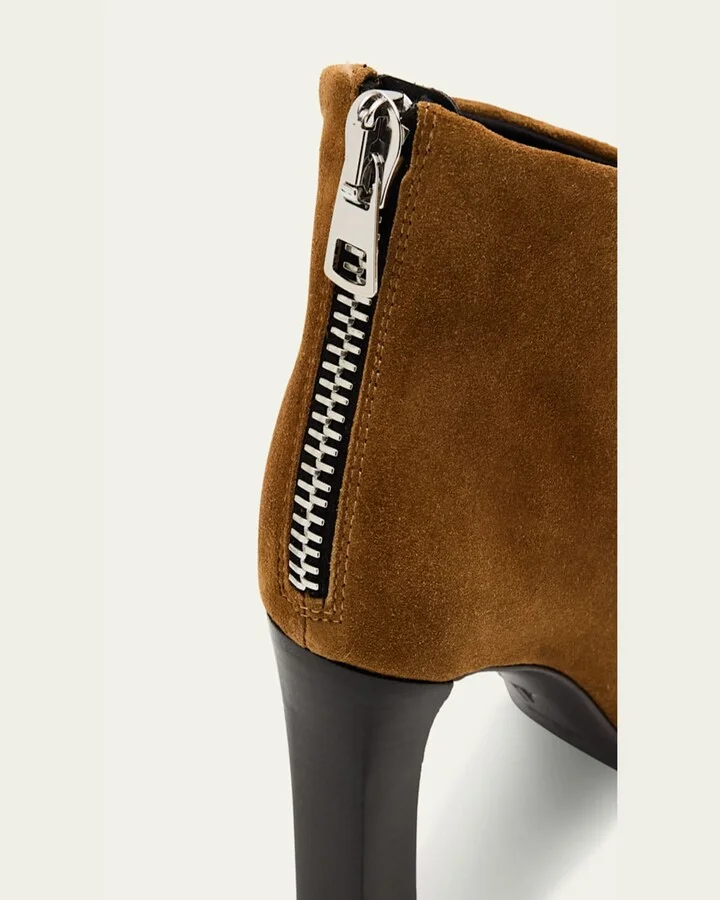 Sensorial Suede Leather Ankle Booties - Image 9