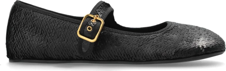 Sequin Ballet Flats Hoola, , - Black