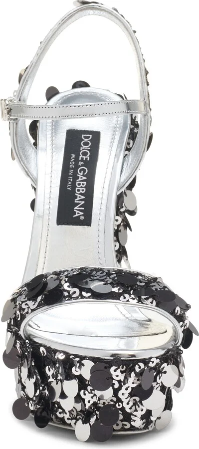 Sequin Block Heel Platform Sandal - Image 4