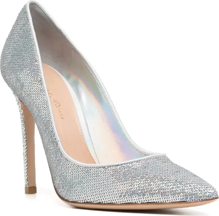 Sequin-Embellished 100mm Pumps - Image 2