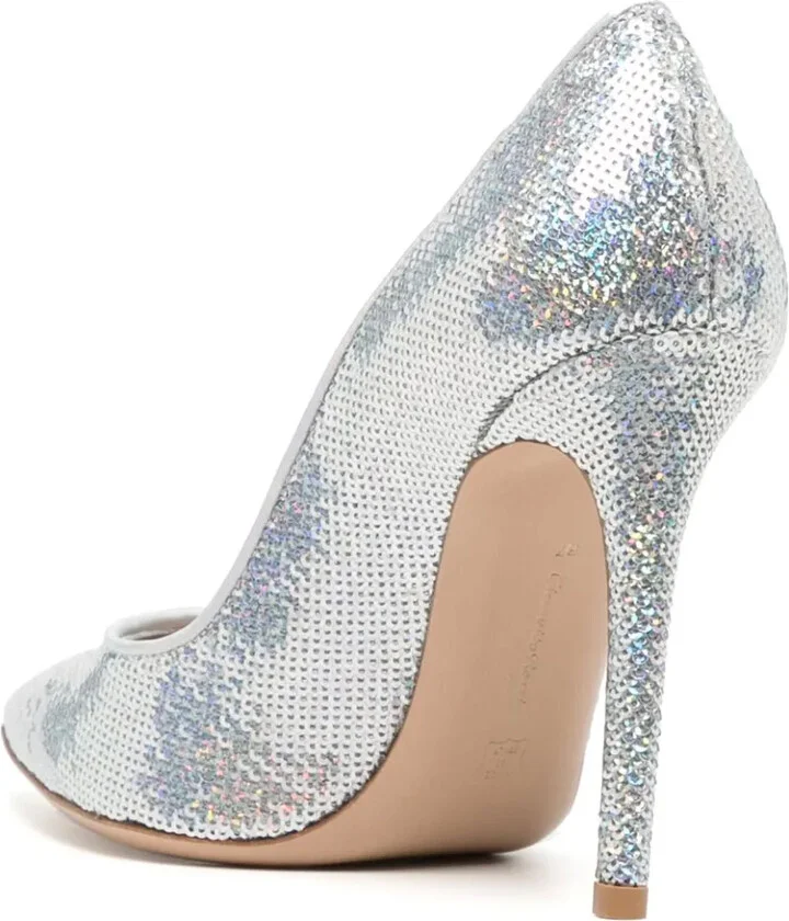 Sequin-Embellished 100mm Pumps - Image 3