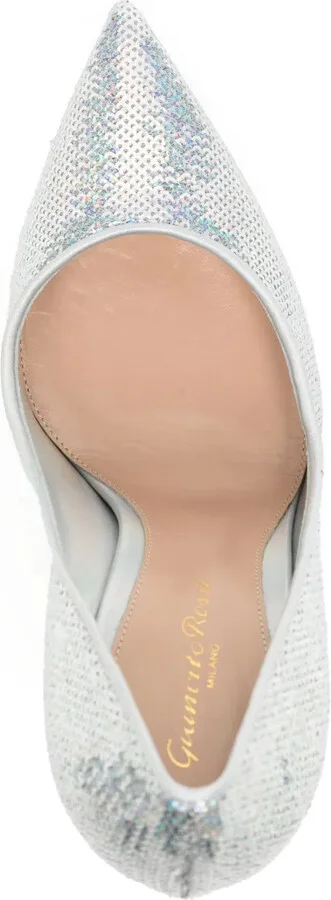 Sequin-Embellished 100mm Pumps - Image 4