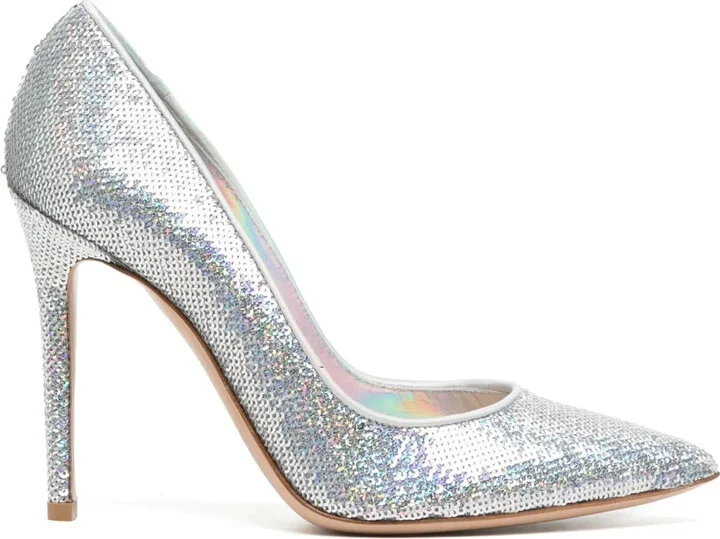 Sequin-Embellished 100mm Pumps