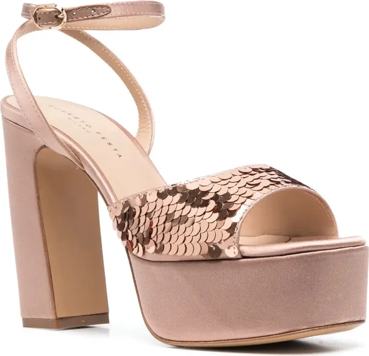 Sequin-Embellished 120mm Sandals - Image 2