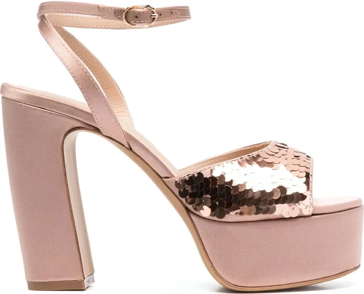 Sequin-Embellished 120mm Sandals