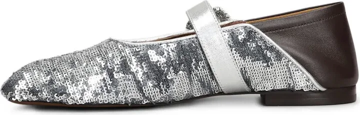 Sequin-Embellished Ballerina Shoes - Image 4