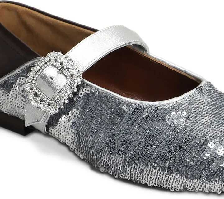 Sequin-Embellished Ballerina Shoes - Image 5