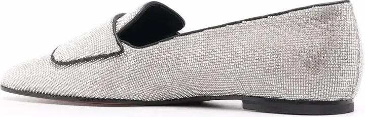Sequin-Embellished Buckle -Detail Loafers - Image 3