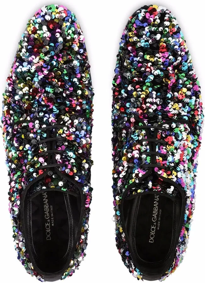 sequin-embellished Derby shoes - Image 4