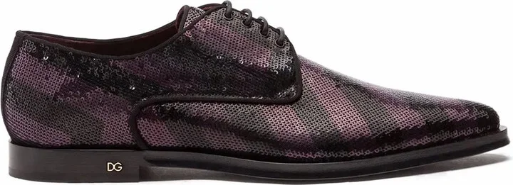 sequin-embellished Derby shoes