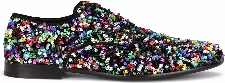 sequin-embellished Derby shoes
