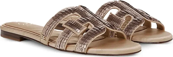 Sequin-Embellished Flat Sandals - Image 2