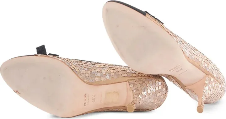 Sequin-Embellished Heeled Pumps - Image 5