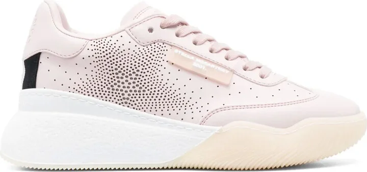 Sequin-Embellished Lace-Up Sneakers