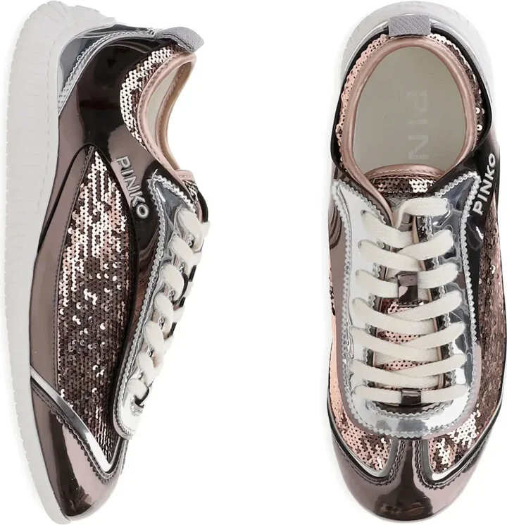 Sequin-Embellished Low Top Sneakers - Image 4