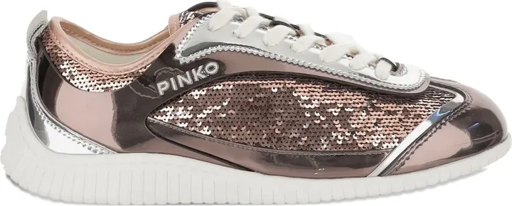 Sequin-Embellished Low Top Sneakers