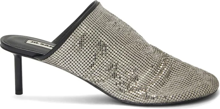 Sequin-Mesh Mules