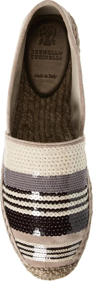 Sequin Stripe Suede Espadrille - Image 5
